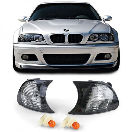 Lighting Turn signal black smoke crystal optics suitable for BMW 3 Series E46 Coupe Convertible 98-01 | races-shop.com