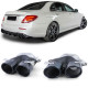UNIVERSAL TIP Stainless steel tailpipes exhaust trims black sport for Mercedes E Class W213 | races-shop.com