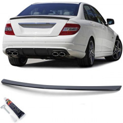 Sport rear spoiler lip black gloss for Mercedes C Class W204 sedan 07-14