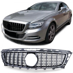 Sport radiator grille chrome black gloss for Mercedes CLS C218 prefacelift 11-14