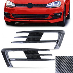 Fog light frame grille GTI look carbon optics for VW Golf 7 12-17