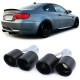 UNIVERSAL TIP Sport Stainless Steel Exhaust Tailpipes Orifices Black 89mm Double Round Pair Universal | races-shop.com