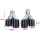 UNIVERSAL TIP Sport Stainless Steel Exhaust Tailpipes Orifices Black 89mm Double Round Pair Universal | races-shop.com