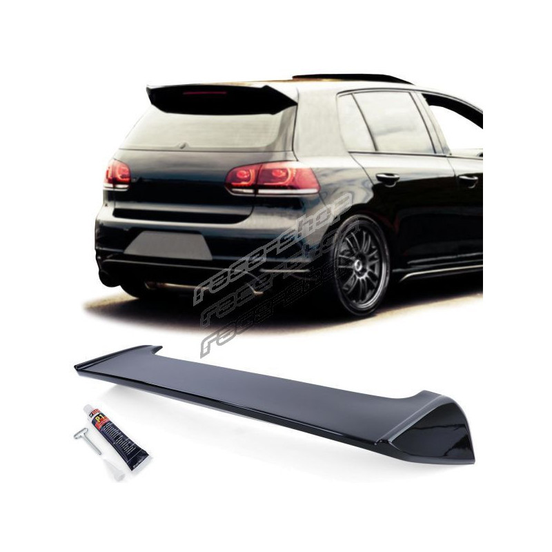 Outlook juni ventil Rear spoiler roof edge spoiler black gloss for VW Golf 6 GTI Sedan 09-13 |  races-shop.com