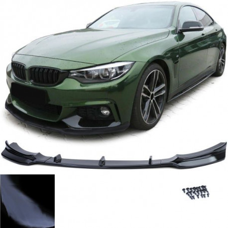 Body kit and visual accessories Front spoiler lip bumper black gloss fit for BMW 4 Series F32 F33 F36 | races-shop.com