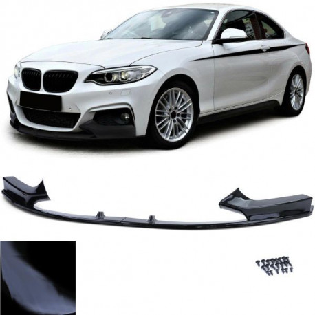 Body kit and visual accessories RACES front splitter for BMW 2 Series F22 F23 from 12, glossy black | races-shop.com