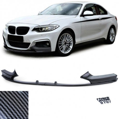 Body kit and visual accessories RACES front splitter for BMW 2 Series F22 F23 from 12, carbon look | races-shop.com