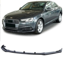 Front spoiler lip bumper black gloss for Audi A4 B9 8W 15-19