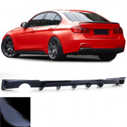RACES rear diffuser (Sport) for BMW 3 Series F30 Sedan (exhaust 1+0), glossy black