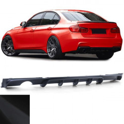 RACES rear diffuser (Sport) for BMW 3 Series F30 Sedan (exhaust 1+0), matt black