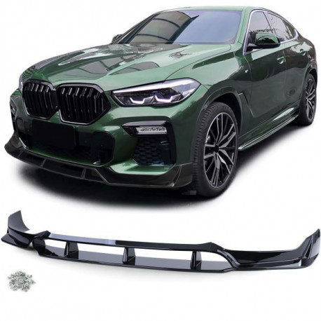 Body kit and visual accessories RACES front splitter (Performance Type 2) for BMW X6 G06 from 19, glossy black | races-shop.com