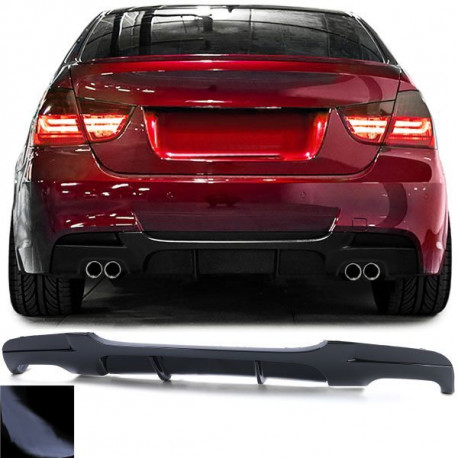 Body kit and visual accessories Rear diffuser performance double pipe on both sides fits BMW 3 Series E90 05-12 | races-shop.com