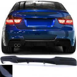 Rear diffuser double pipe performance black gloss fits BMW 3 Series E90 05-12