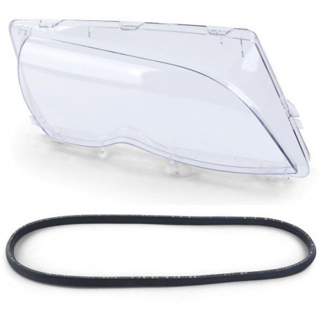 Lighting Headlight glass lens right fits BMW 3 Series E46 Limo Touring 01-05 | races-shop.com