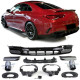 Body kit and visual accessories RACES rear diffuser for Mercedes CLA C118 from 19, glossy black, black | races-shop.com