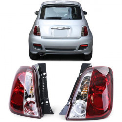 RACES tail lights for Fiat 500 07, red-clear, clear