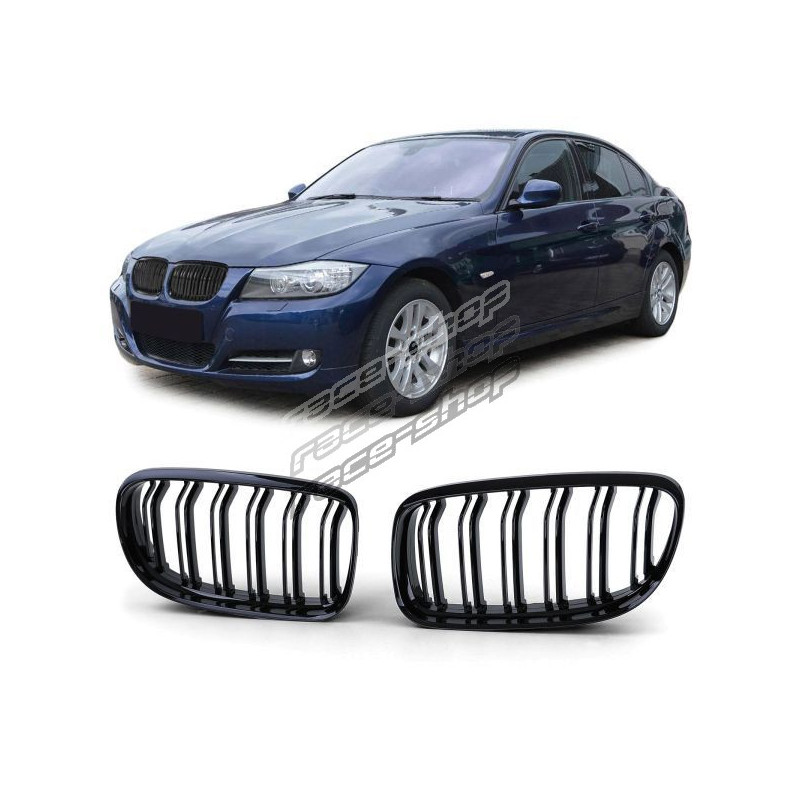 Sport grille double bar performance gloss fit for BMW 3 Series E90 E91  08-12