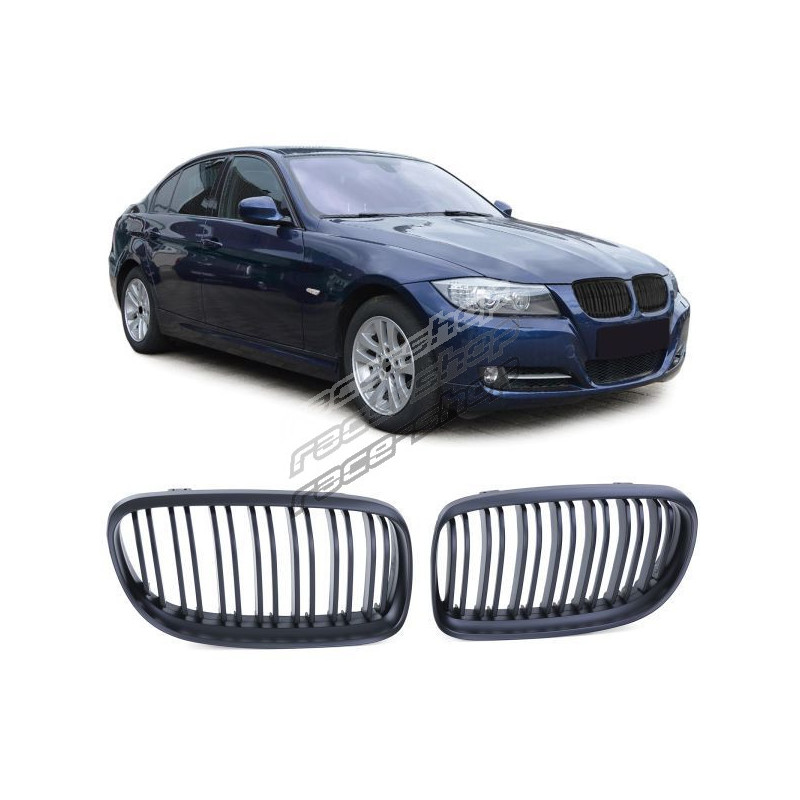Sport grille double bar performance matte fit for BMW 3 Series E90 E91  08-12