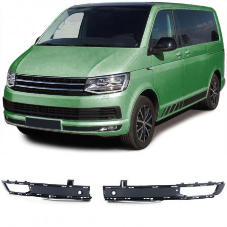 Body kit and visual accessories Fog light grille frame bumper black gloss for VW T6 15-19 with PDC | races-shop.com