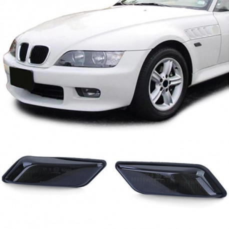 Lighting RACES LED side indicators for BMW Z3 Coupe Roadster 94-02, black-smoke | races-shop.com