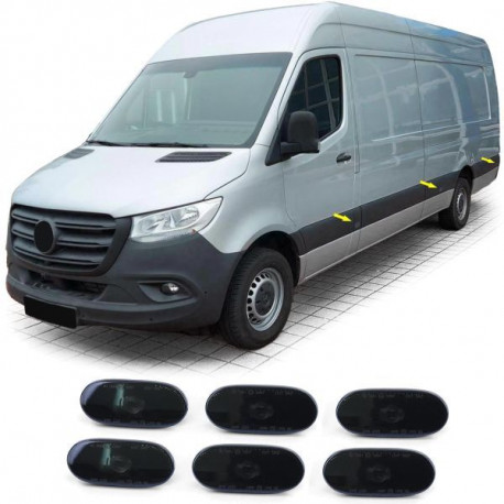 Lighting LED side indicators black 6 pieces for Mercedes Sprinter B906 06-16 907 910 from 18 | races-shop.com