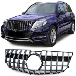 Radiator grille sport optics black gloss chrome for Mercedes GLK X204 facelift 12-15