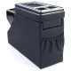 Armrests Center console with storage compartment black gloss leather for VW Bus T5 T6 from 03 | races-shop.com