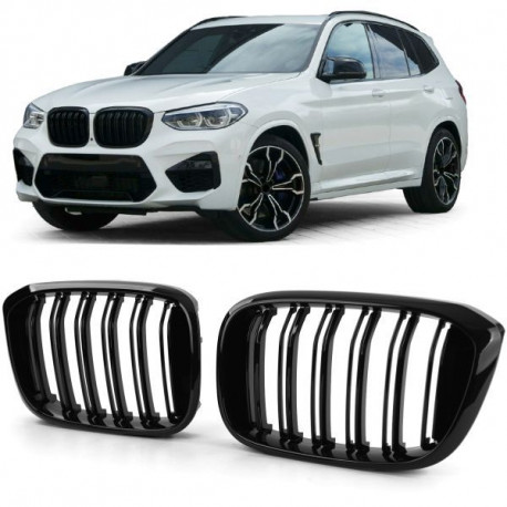 Body kit and visual accessories RACES grille (Sport Double Bar) for BMW X3 G01 X4 G02 from 17, gloss | races-shop.com