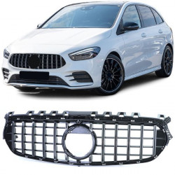 Sport radiator grille black gloss chrome for Mercedes B Class W247 from 18