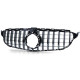 Body kit and visual accessories RACES grille (Sport) for Mercedes C Class W205 S205 18-21, glossy black chrome | races-shop.com