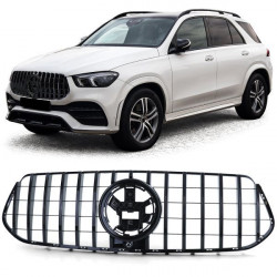 RACES grille (Sport) for Mercedes GLE SUV V167 from 18 with Sport Package, glossy black