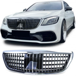 Sport grille MB chrome for Mercedes S Class W222 with Night Vision 13-20