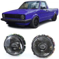RACES headlights for VW Caddy I 82-92 + Jetta I 79-84, black-smoke
