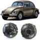 Lighting Headlights Black Smoke with crosshairs fits VW Beetle + Convertible from 73 | races-shop.com