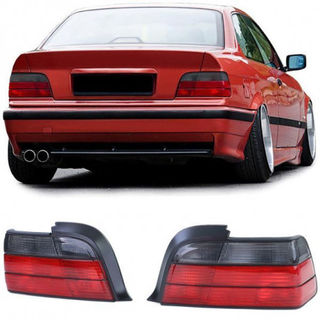 Lighting RACES tail lights for BMW 3 Series E36 Coupe Convertible 90-99, red-black | races-shop.com