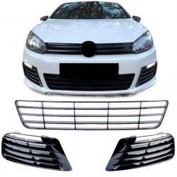 Bumper grille grille insert set for Golf 6 09-12 with R20 bumper