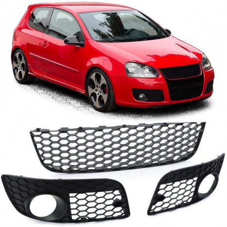 Body kit and visual accessories Honeycomb grille bumper set for VW Golf 5 GTI 04-09 | races-shop.com