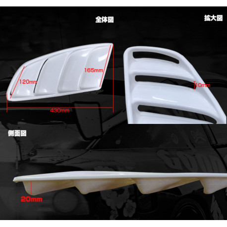 Body kit and visual accessories Origin Labo Universal "SS" Carbon Bonnet Vents | races-shop.com