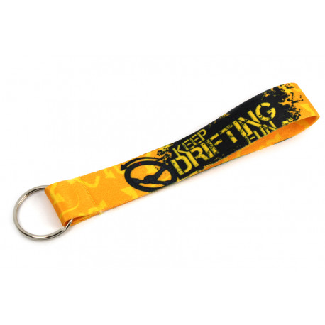 keychains Short lanyard keychain "Keep drifting fun" - Yellow | races-shop.com