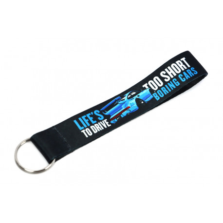 keychains Short lanyard keychain "Life is too short" - Black | races-shop.com