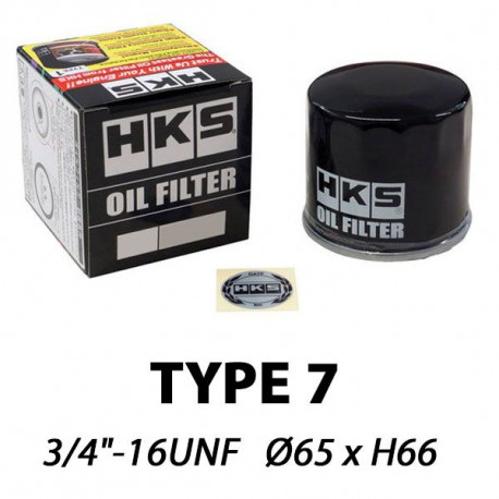 Oil filters HKS Type 7 Oil Filter 3/4-16 UNF (Nissan CA18, RB, VG30, Toyota 4A-G(Z)E, 1ZZ, 2ZZ) | races-shop.com