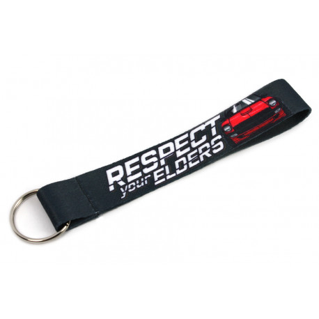 keychains Short lanyard keychain "Respect your elders" - Black | races-shop.com