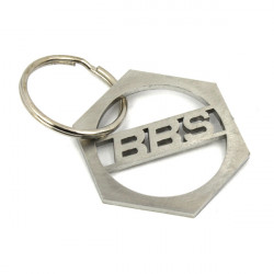 BBS logo keychain - stainless steel