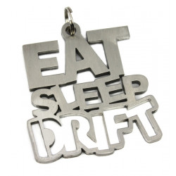 EAT SLEEP DRIFT keychain - stainless steel