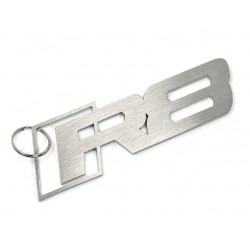 R8 keychain - stainless steel