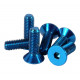 Universal quick release steering wheel hubs NRG Steering Wheel Screw Upgrade Kit (Flat) - Blue | races-shop.com