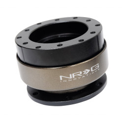 NRG SFI ball bearing quick release, matt black with titanium ring