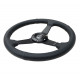 steering wheels NRG Sport 3-spoke Steering Wheel (350mm) - Black Leather | races-shop.com