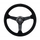 steering wheels NRG Sport 3-spoke suede Steering Wheel (350mm) - Black | races-shop.com