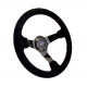 steering wheels NRG Reinforced 3-spoke suede Steering Wheel (350mm) - Black | races-shop.com